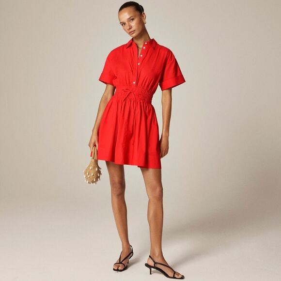 J Crew Elena mini shirt-dress in cotton poplin - Size 00 -  threedaughtersproperties.com